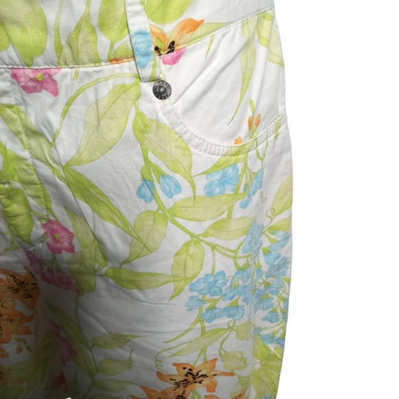 Averado Bessi Floral High Waist Zip Pocket Straight Leg Pants Spring Pastel - Picture 7 of 8